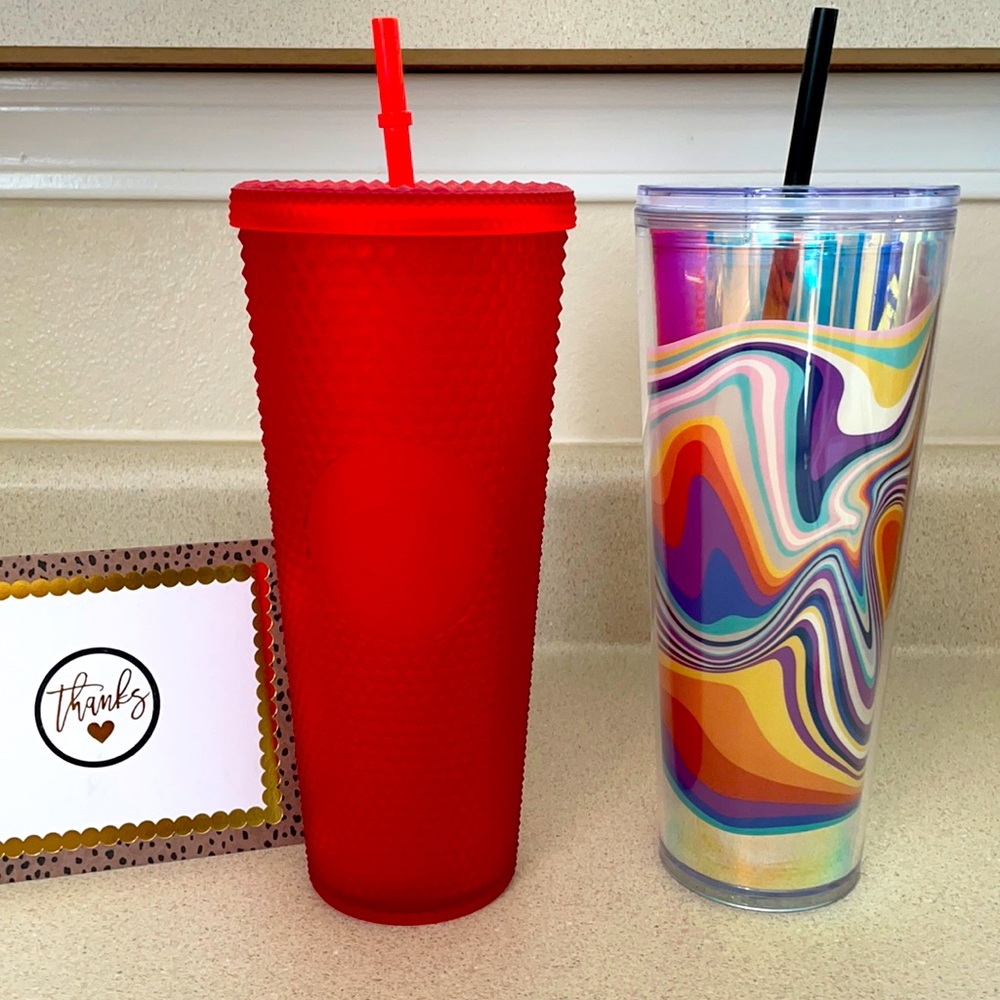 Starbucks Red and Rainbow tumbler
